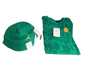 Air Jordan Pine Green terry cloth shirt XL With Bucket Hat (8-20) - Picture 1 of 8