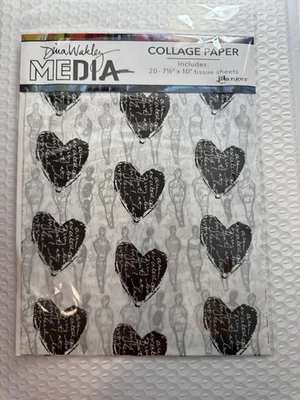 "Papel collage multimedia Dina Wakley - 20 - 7,5"" X 10"" papel impreso (10)/en blanco (10)" Foto 1 de 2