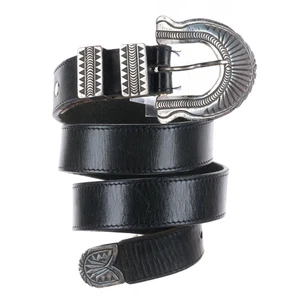 Vintage Pete Morgan Navajo Sterlingsilber 1" Ranger Gürtelschnalle Set - Bild 1 von 8