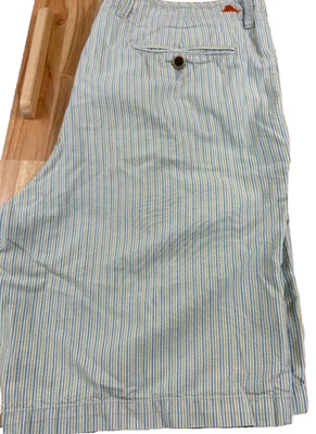 Pantalones Cortos Tommy Bahama Paradise Nation 100% Algodón Azul Rayas Para Hombre Talla 35" x 9" Foto 1 de 4