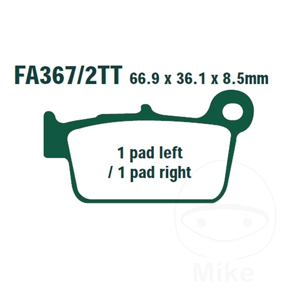 EBC Brake Pads Standard FA367/2TT Fits Beta Alp 200 2005-2024 - Imagem 1 de 1