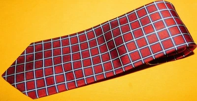 CORBATA A RAYAS CRUZADAS BULLOCK & JONES HECHA EN INGLATERRA ROJA/BLANCA/AZUL - CORBATAS DE DISEÑADOR Foto 1 de 3