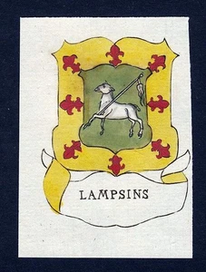 Appolonius Jan Cornelis Baron Lampsins Wappen coat of arms Kupferstich engraving - Picture 1 of 1