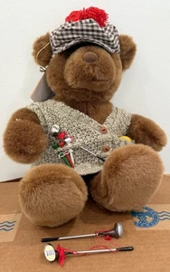 FAO GUND & Schwarz SELTEN GOLF Golf gekleideter Teddybär US-BÄRENBÄR BRANDNEU - Bild 1 von 8