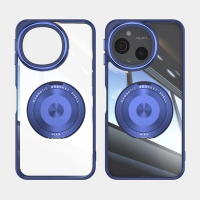 Magnetic Transparent PC Hard 360 Stand Back Cover case For Sharp Aquos sense 9 - Image 1 of 4