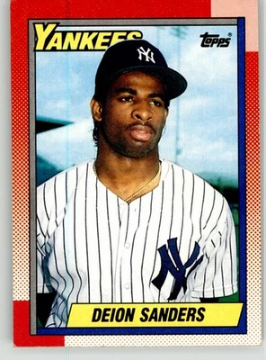 Deion Sanders 1990 Topps 61 New York Yankees EX novato Foto 1 de 2