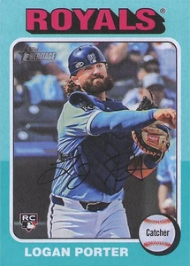 2024 Topps Heritage High Number Aqua - Logan Porter #625 (RC) - Foto 1 di 2
