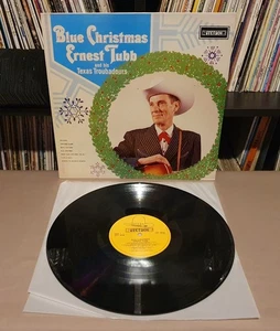 ERNEST TUBB & TEXAS TROUBADOURS Blue Christmas Vinyl L.P *UK A1/B1* HAT 3020 VG - Picture 1 of 8