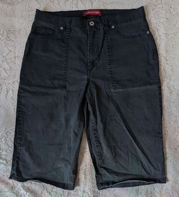 Pantalones cortos vaqueros largos vintage años 90 Y2K grunge punk negro Gloria Vanderbilt M Foto 1 de 3