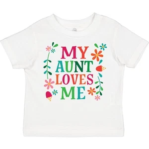 Inktastic My Aunt Loves Me Niece Toddler T-Shirt Girls Floral Clothing Apparel - Picture 1 of 12