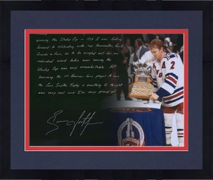 Frmd Brian Leetch Rangers Signed 16" x 20" Receiving Conn Smythe Photo & Insc - Picture 1 of 1