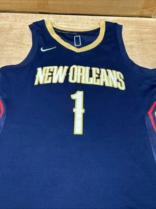 Sewn Zion Williamson 1 New Orleans Pelicans Jersey Size 44 Medium - Picture 1 of 5