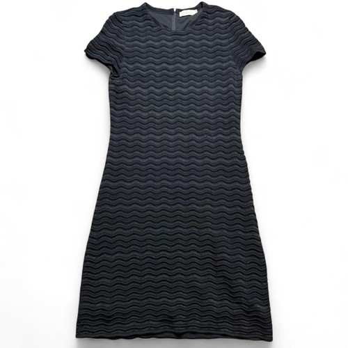 Abito tubino donna Tory Burch nero misto lana taglia large elasticizzato