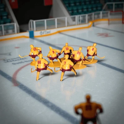 2007 Kaskey Kids Hockey Men Guys Figures 7 Orange Red Players Cake Toppers - Image 1 of 4