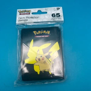 Pokemon Pikachu Deck Protector Sleeves Schwarz 65 Standard 66mm x 91mm Neu - Bild 1 von 4