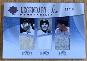 Joe DIMAGGIO Ted WILLIAMS BERRA🔥2009 Ultimate Legendary Six Memorabilia 4/10📈 - Picture 1 of 4