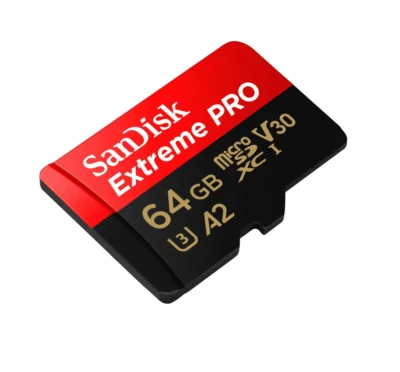Carte SanDisk Extreme PRO microSDXC + Adaptateur SD, SDSQXCU-064G-GN6MA - Image 1 of 4