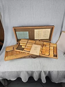 1930er KLASSENZIMMER DRUCKER GUMMISTEMPELSET KOFFER HEKTOGRAPH Vintage Lehrer ed - Bild 1 von 20