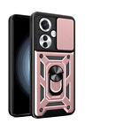 For Oppo Reno 11f 5g Shockproof Camera Slide Lend Case Hybrid Ring Holder Cover