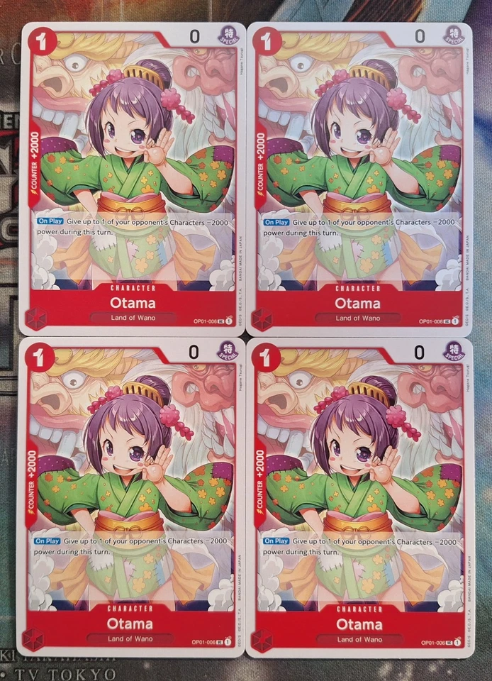 4x Otama OP01-006 Uncommon Englisch PLAYSET NM One Piece - Bild 1 von 1