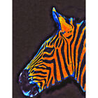 Multicoloured Zebra Head Animal Photo Illustration Large Wall Art Print 18X24 In