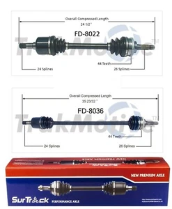 For Mercury Tracer Ford Escort Mazda FWD Pair Front CV Axle Shafts SurTrack Set - Picture 1 of 1