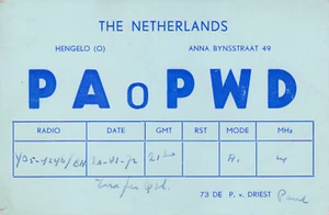 Netherlands, 1972, Vintage QSL Card - Radio Amateur - Picture 1 of 2