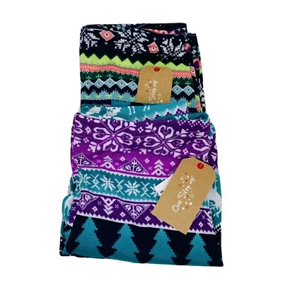 Lot of 2 Cozy Vibes Leggings Holiday Themed Soft Cute and Comfy  Size Small - Image 1 of 3