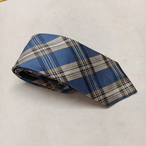 Corbata de vestir de diseñador Croft Barrow para hombre a rayas azul tostado 58x3,25 - Imagen 1 de 5