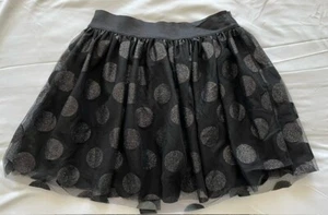 Cherokee Girls Skirt Sz Large 10/12 Tulle Glitter Dot Dance Party Dress Up Black - Picture 1 of 5
