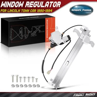 Regulador de ventana eléctrica con motor para Lincoln Town Car 1990-1994 delantero derecho derecho Foto 1 de 4