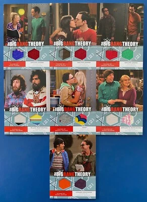 Big Bang Theory Seasons 3 & 4 - COMPLETE SET 7 DOUBLE WARDROBE CARDS DM01 - DM07 - Image 1 of 2