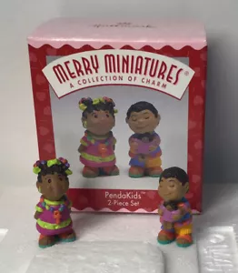 Vintage Hallmark Merry Miniature “Penda Kids “ 2-Piece Set - Picture 1 of 7