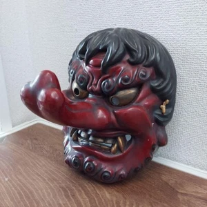 Japanische Vintage Tengu Noh Maske Kagura Maske Oni Teufel Dämon gut asiatisch Japan - Bild 1 von 24