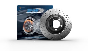 SHW Left Rear Drill LW Brake Rotor (98135240781) Fits 20-21 718 Cayman GT4 4.0L - Picture 1 of 10