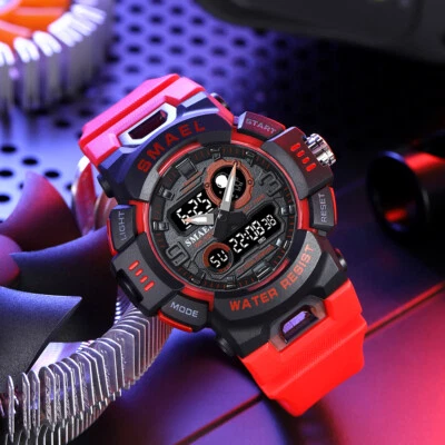 Men's Digital Military Sport Watch Waterproof Shockproof Dual Display Wristwatch - image 1 of 4