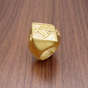 Men 1%er One Percenter Outlaw Biker Motorcycle Club Skull Ring Silver Gold - Picture 1 of 29