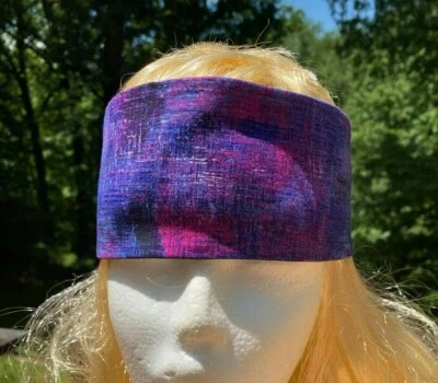 Hermosa diadema de motociclista multicolor hecha a mano sin brillo Foto 1 de 4