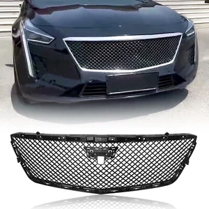 1pc For 2019-2020 Cadillac CT6 Front Bumper Grill Grille Black ABS - Picture 1 of 12