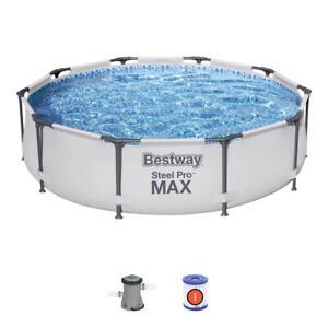 bestway kit piscine hors sol 3,05 m x 76 cm 56408 steel pro