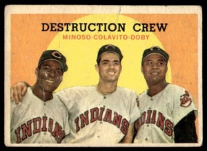 1959 Topps Destruction Crew (Minnie Minoso/Rocky Colavito/Larry Doby) Cleveland