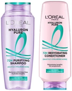 L’Oréal Paris New Hyaluron Pure Shampoo 340ml With Conditioner 175ml Free Ship - Picture 1 of 6