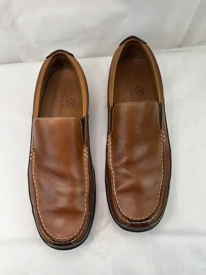 Mocasines sin cordones venecianos Cole Haan Tucker cuero marrón tostado para hombre 9,5 M Foto 1 de 4