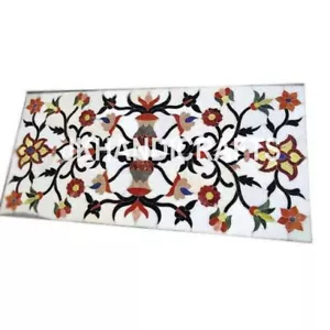 Infinity Marble Center Table Top Pietra dura Heritage Home Interior Decor 4'x2' - Picture 1 of 3