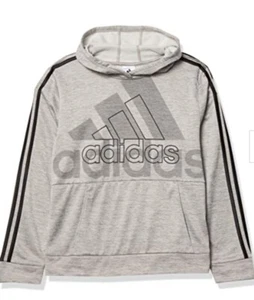 Adidas Boys Gray Logo Hoodie Size 4 NWT - Picture 1 of 1