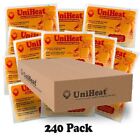 40 Hour multi-purpose UniHeat shipping warmers heat packs 240 Pack Case