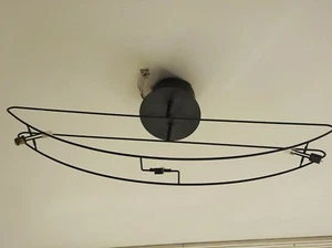 Deckenlampe Halogen hochwertig ++ schwarz ++  3 x 30 Watt ++ funktioniert - Bild 1 von 5