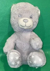 Lila & Jack Gray Teddy Bear 9” Plush Stars Feet Sewn Eyes Baby Lovey 2017 - Picture 1 of 10