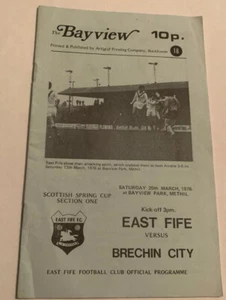 East Fife V Brechin City 1976 Football Programme - Picture 1 of 3