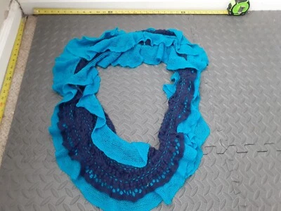 Betsey Johnson Scarf Womens  Blue Bow One Size #S62 - Image 1 of 2